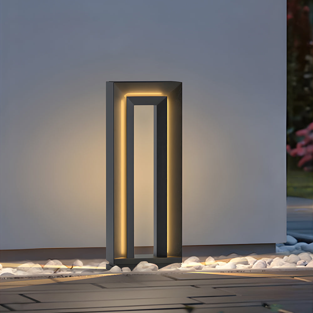Hattie Arch Modern Minimalist Steel Outdoor Lawn Lights