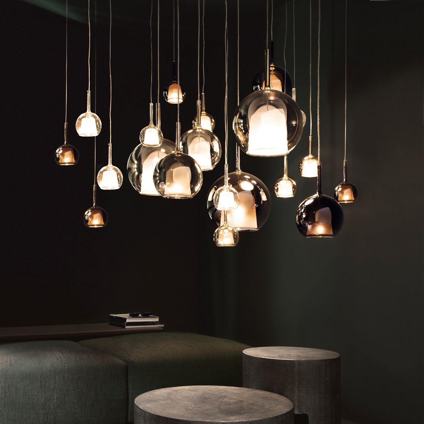 Lustra Pendant Lamp Smoked Glass Round-Neutral Decor