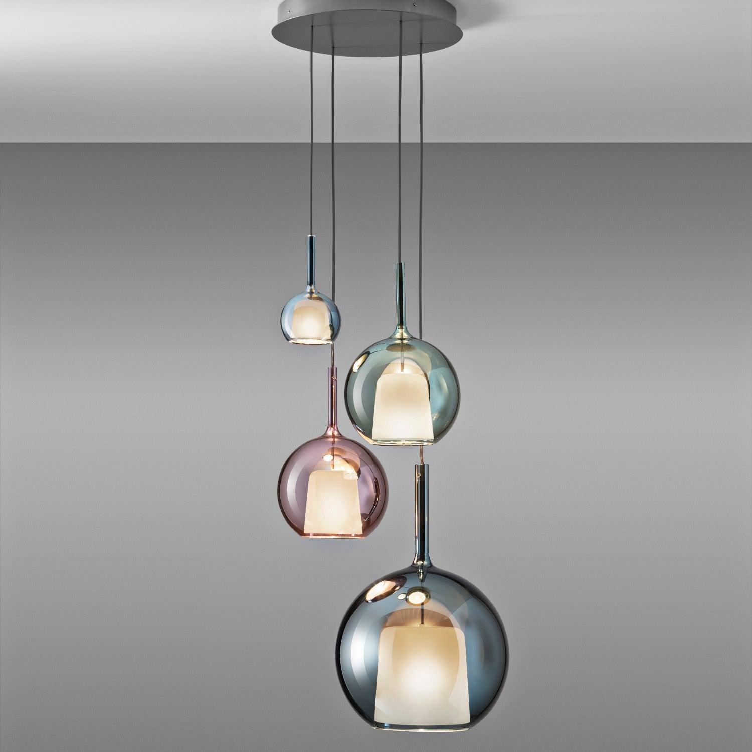 Lustra Pendant Lamp Smoked Glass Round-Neutral Decor