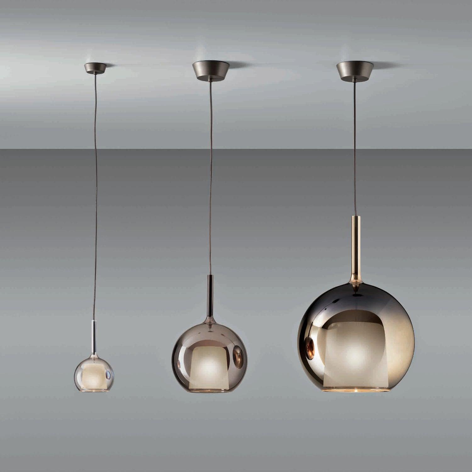 Lustra Pendant Lamp Smoked Glass Round-Neutral Decor