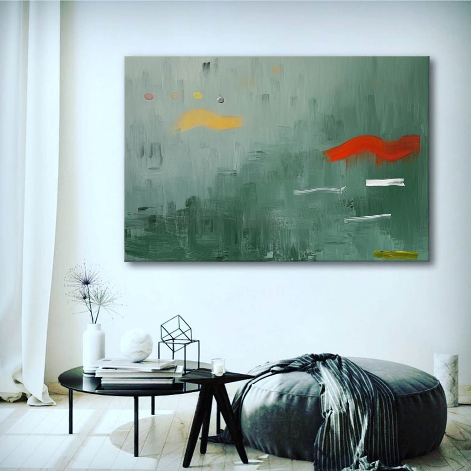 Wall Art Playful Textured Whimsical Shapes - Neutralighting