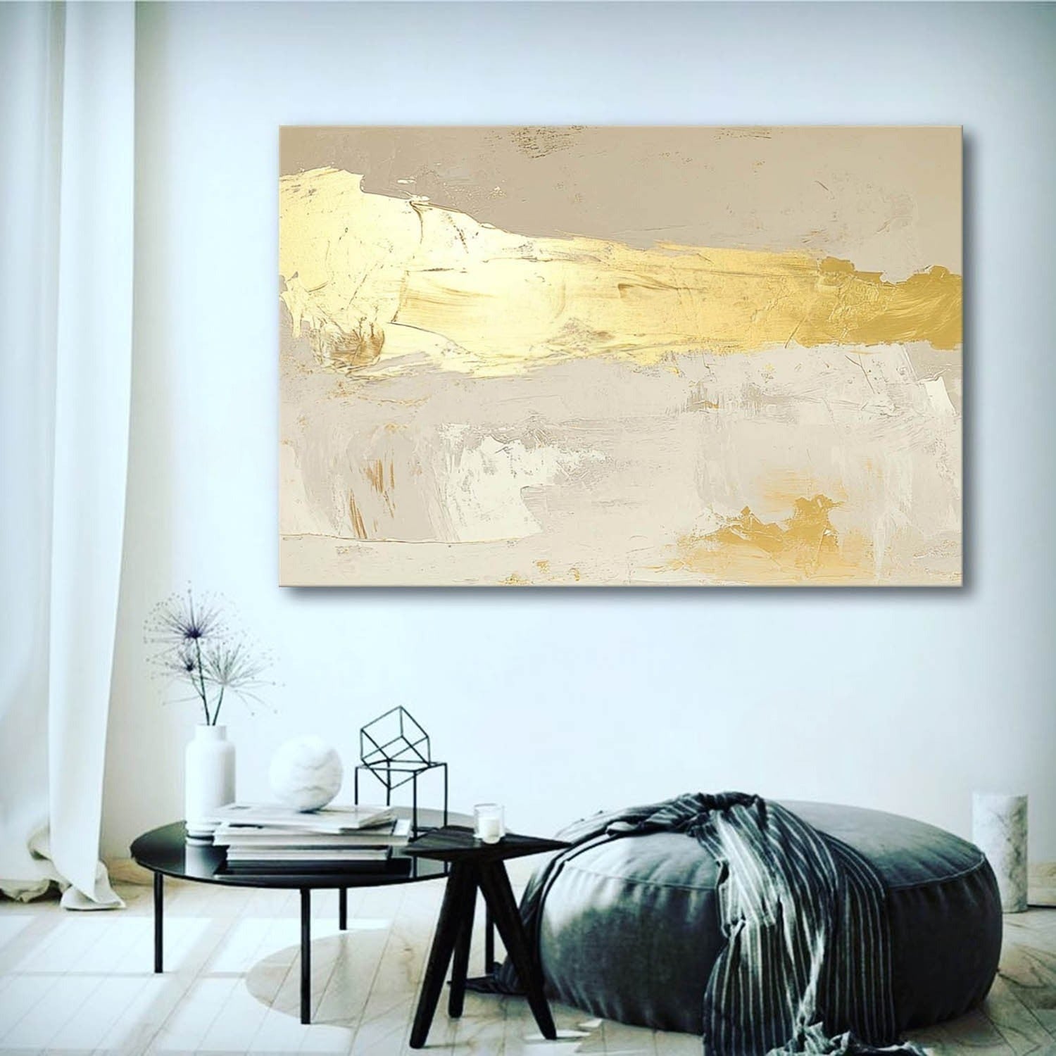 Wall Art Minimalist Textured Abstract - Neutralighting