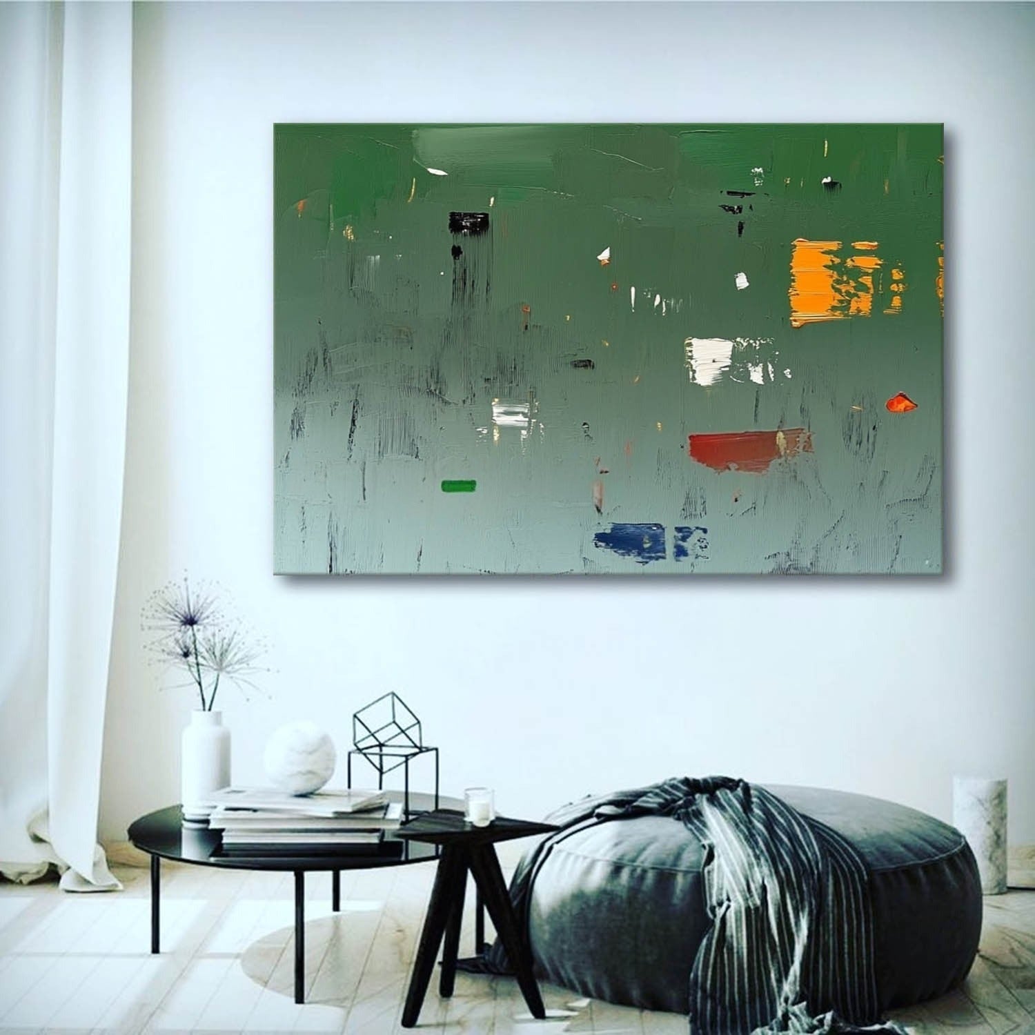 Wall Art Square Abstract Modern Minimalist - Neutralighting