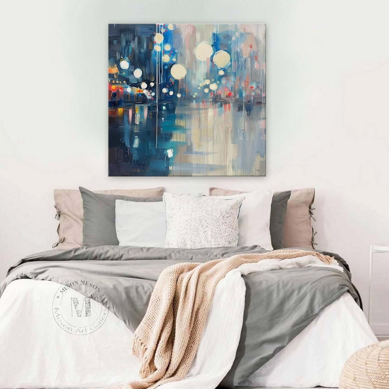 Wall Art Luminous Bokeh City Night - Neutralighting