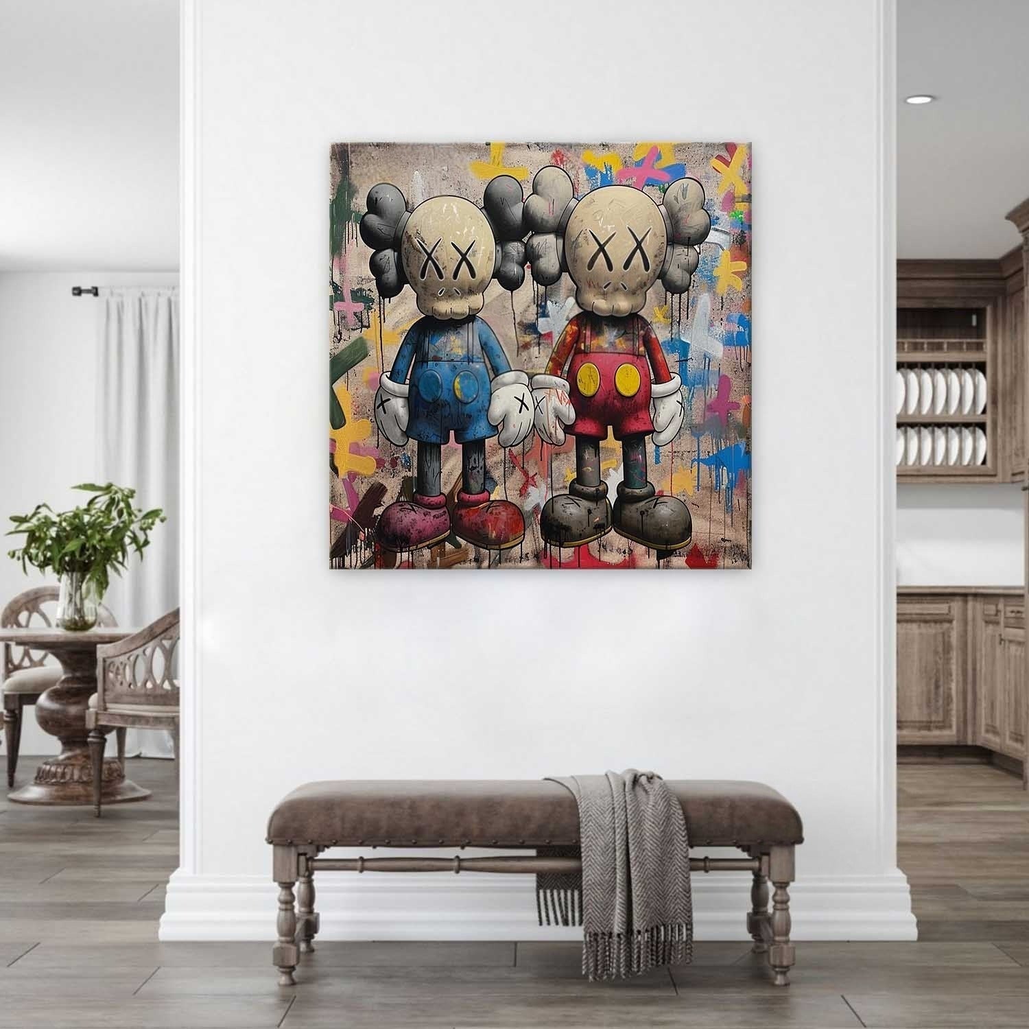 Wall Art Pop Art Graffiti KAWS Companion - Neutralighting