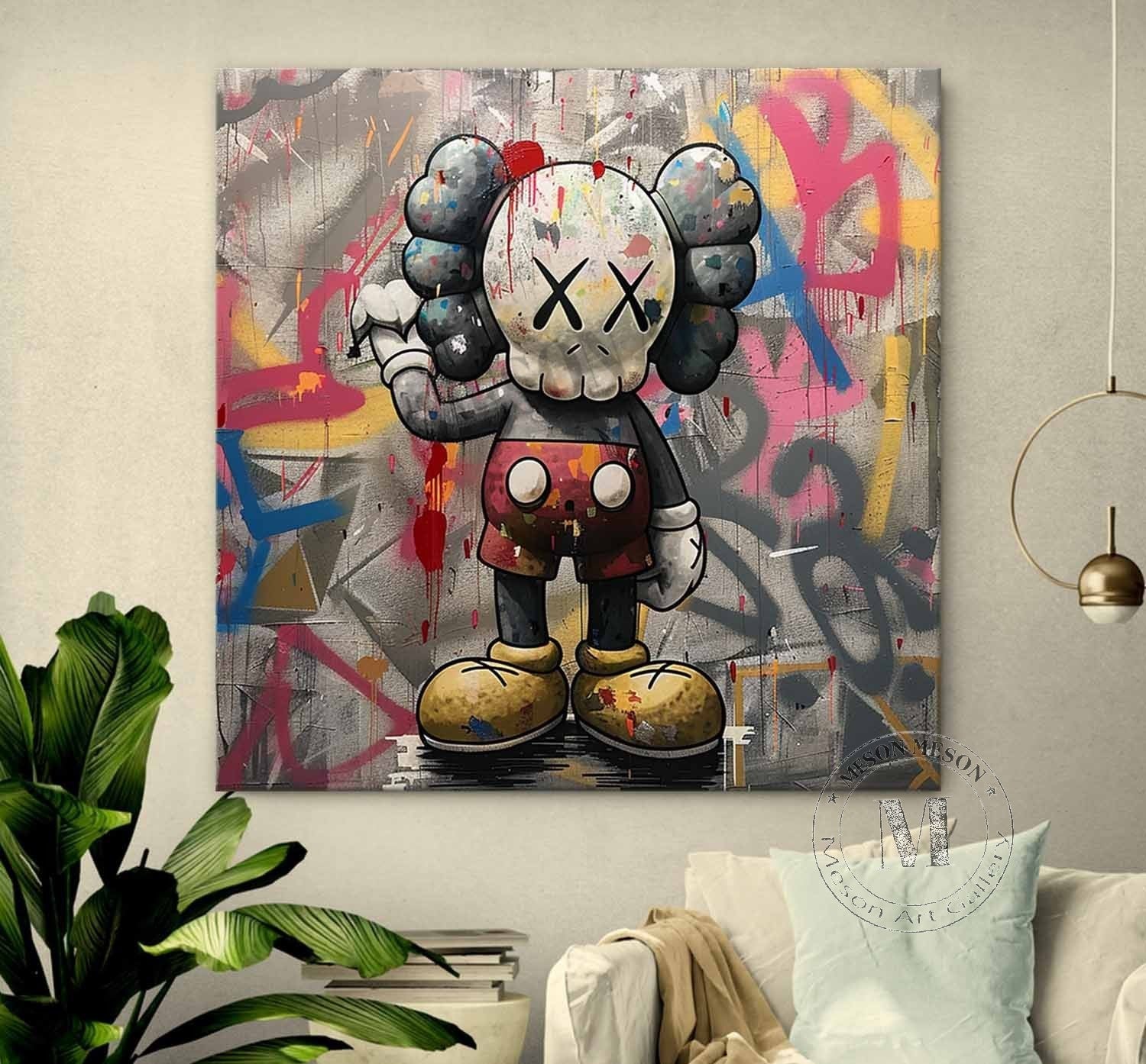 Kaws Abstract Graffiti Art - Letslighting