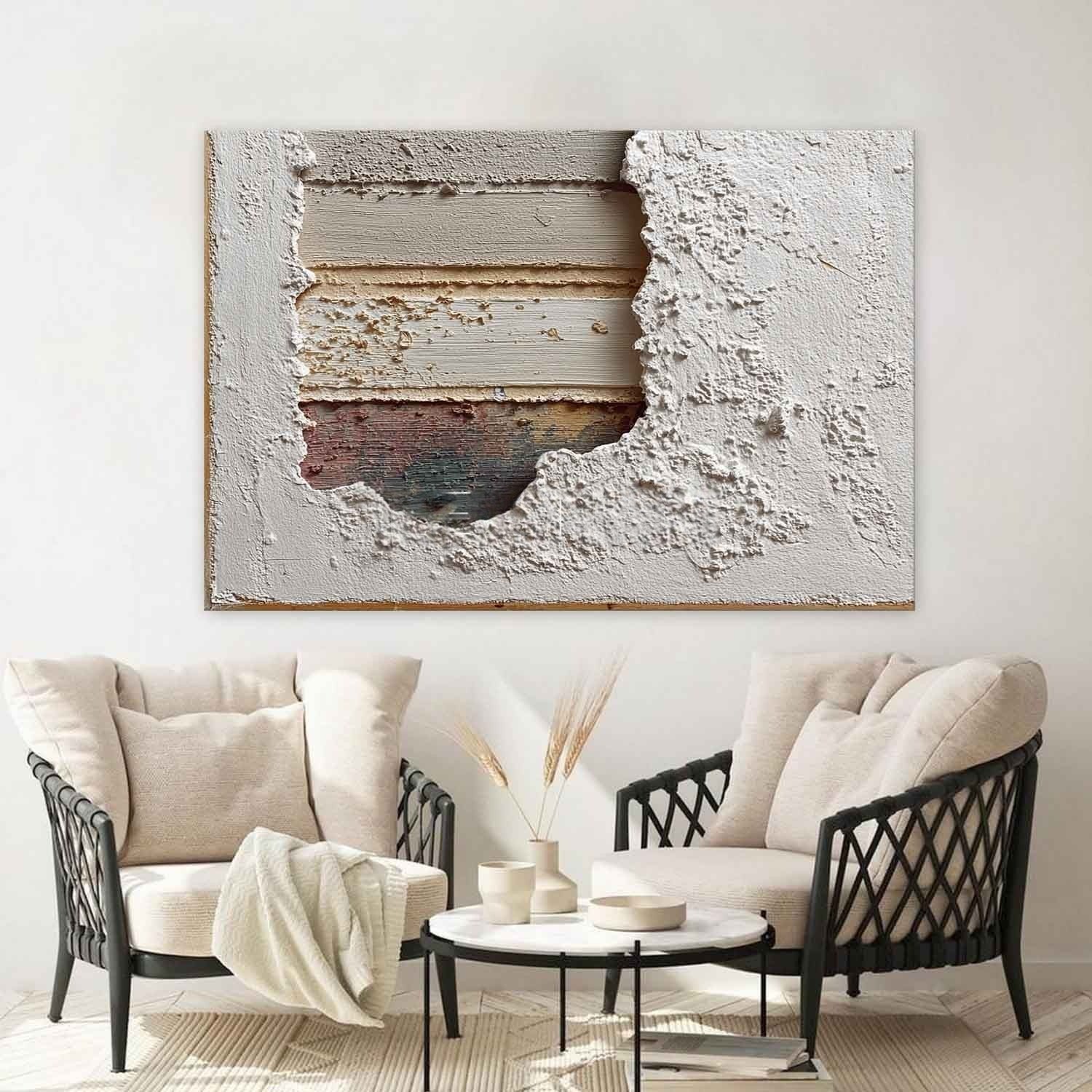 Wabi-Sabi Layered Texture Painting - Neutralighting