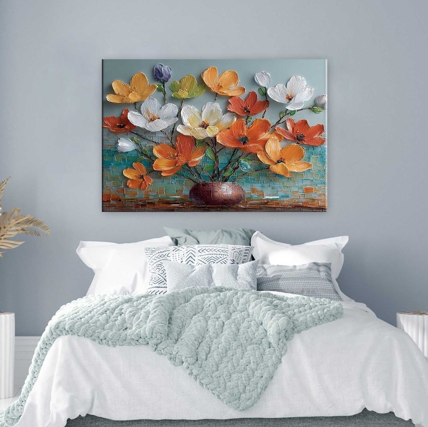 Vibrant Floral Bouquet 3D Impasto Painting - Neutralighting