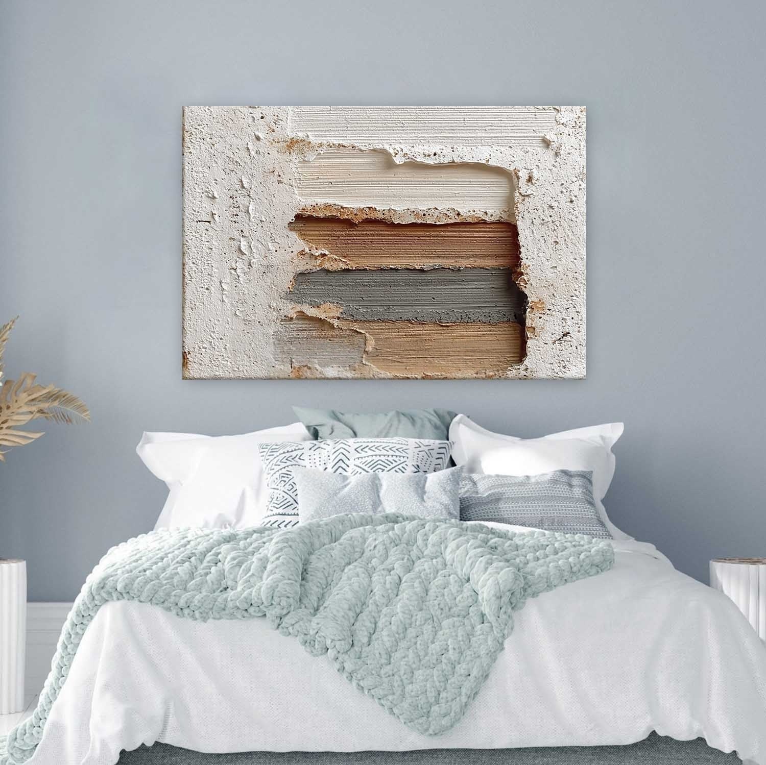 Wabi-Sabi Layered Peeling Wall Painting - Neutralighting