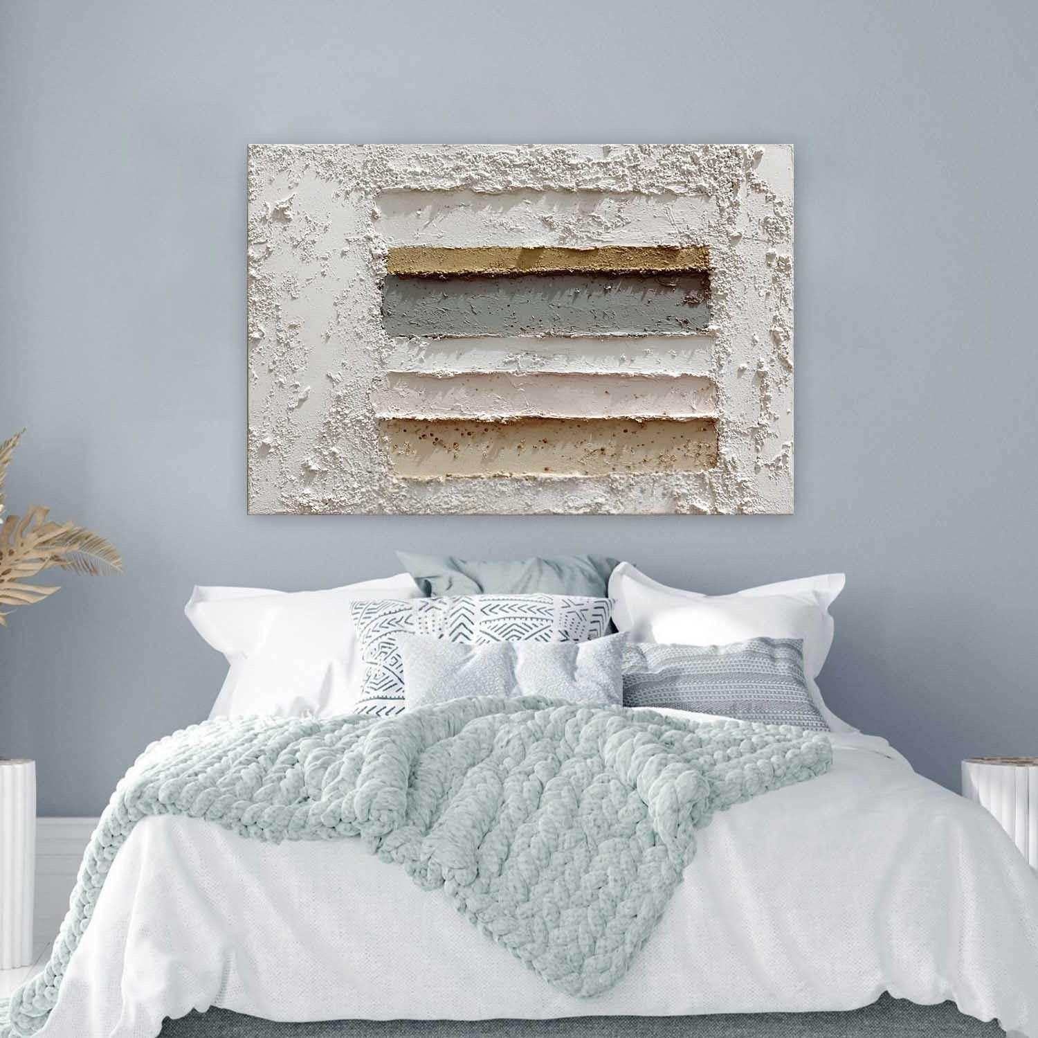 Wabi-Sabi Layered Horizontal Painting - Neutralighting