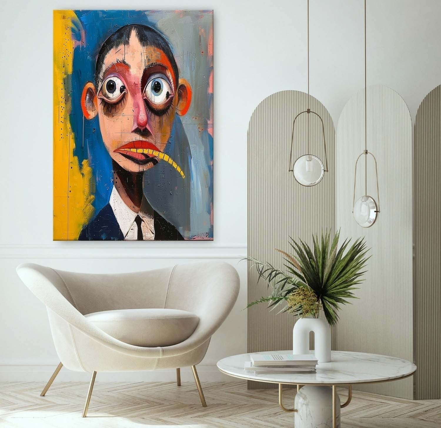 Wall Art Neo Expressionist Surreal Portrait - Neutralighting