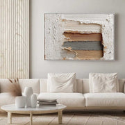 Wabi-Sabi Layered Peeling Wall Painting - Neutralighting