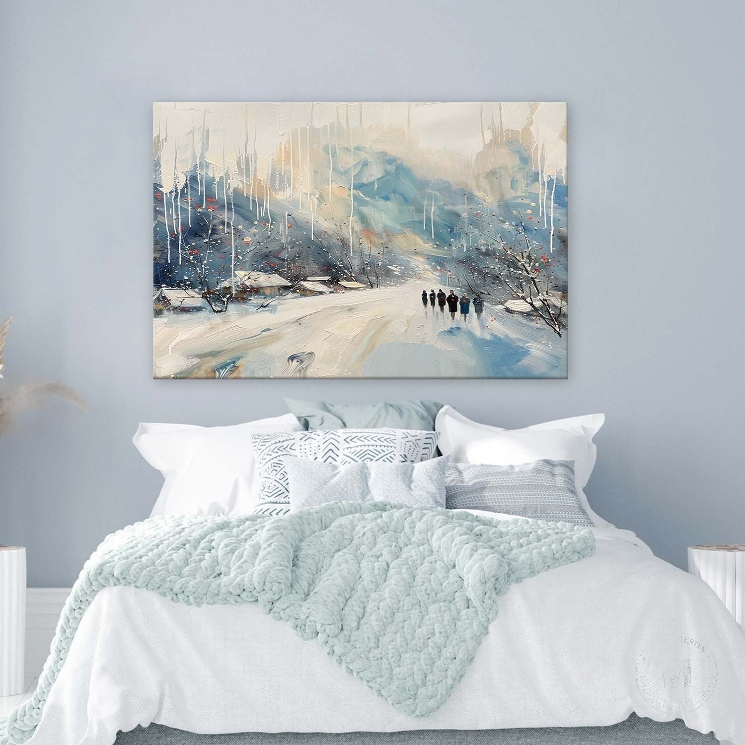 Wall Art Horizontal Winter Village - Neutralighting