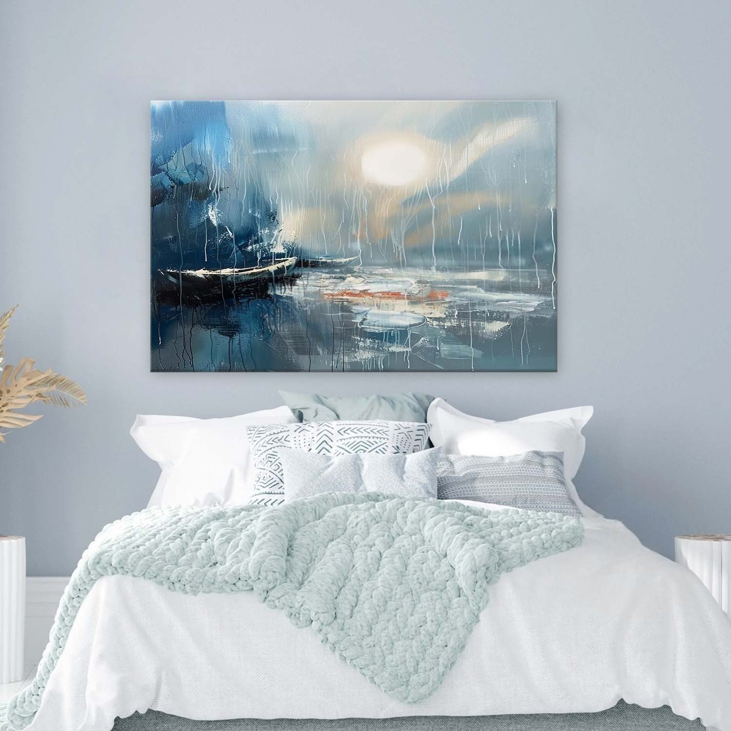 Wall Art Horizontal Moonlit Fishing - Neutralighting