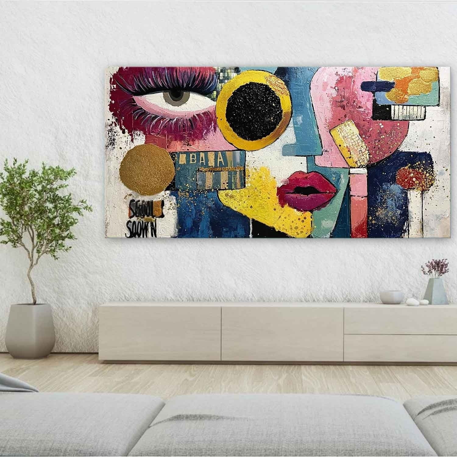 Cubist Pop Art Abstract Face Painting - Neutralighting