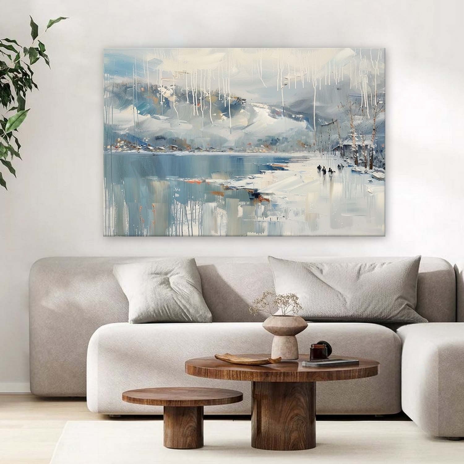 Wall Art Horizontal Winter Lakeside - Neutralighting