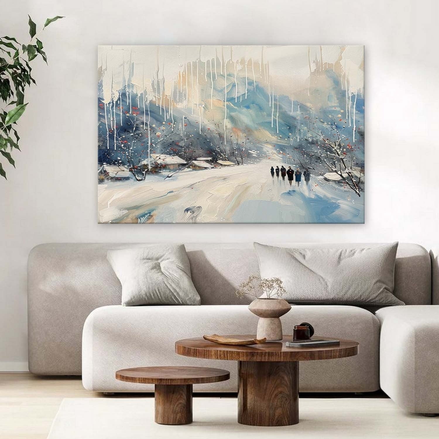 Wall Art Horizontal Winter Village - Neutralighting