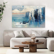 Wall Art Horizontal Abstract Coastal Cliff - Neutralighting