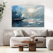 Wall Art Horizontal Moonlit Fishing - Neutralighting