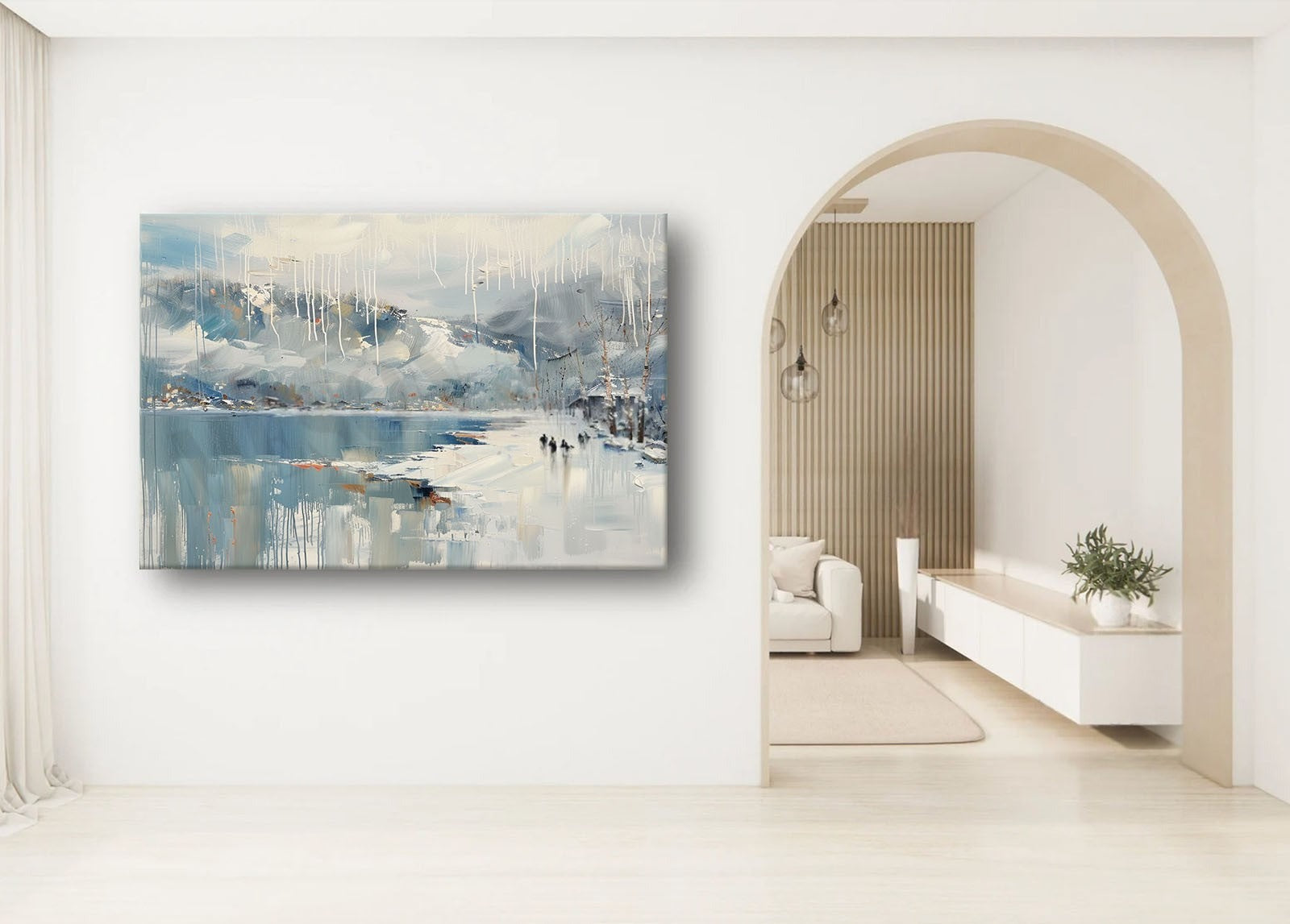 Wall Art Horizontal Winter Lakeside - Neutralighting