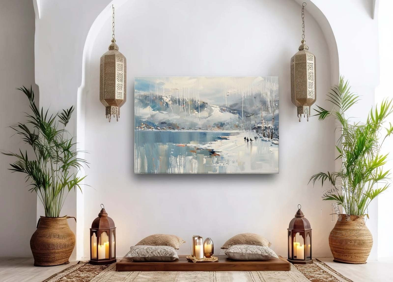Wall Art Horizontal Winter Lakeside - Neutralighting