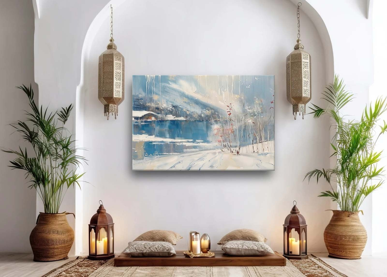 Wall Art Horizontal Winter Lakeside - Neutralighting