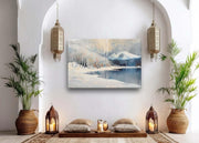 Wall Art Horizontal Winter Mountain Lake - Neutralighting