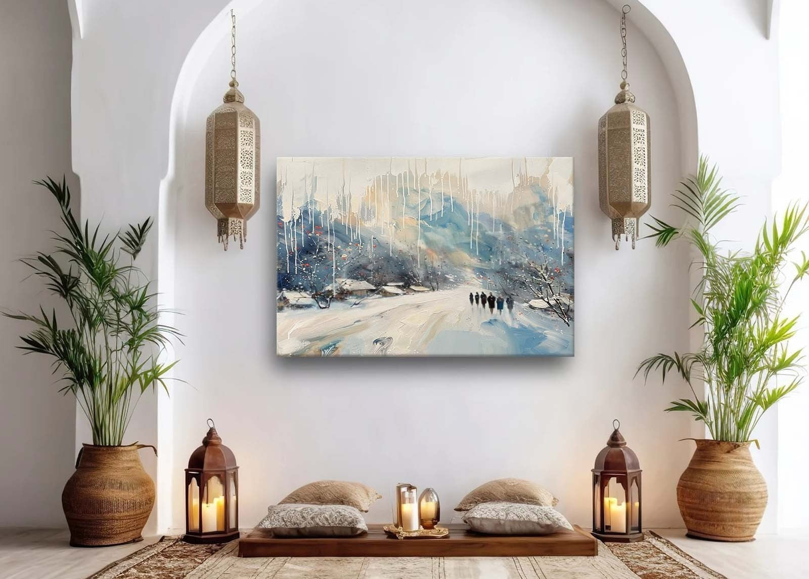Wall Art Horizontal Winter Village - Neutralighting