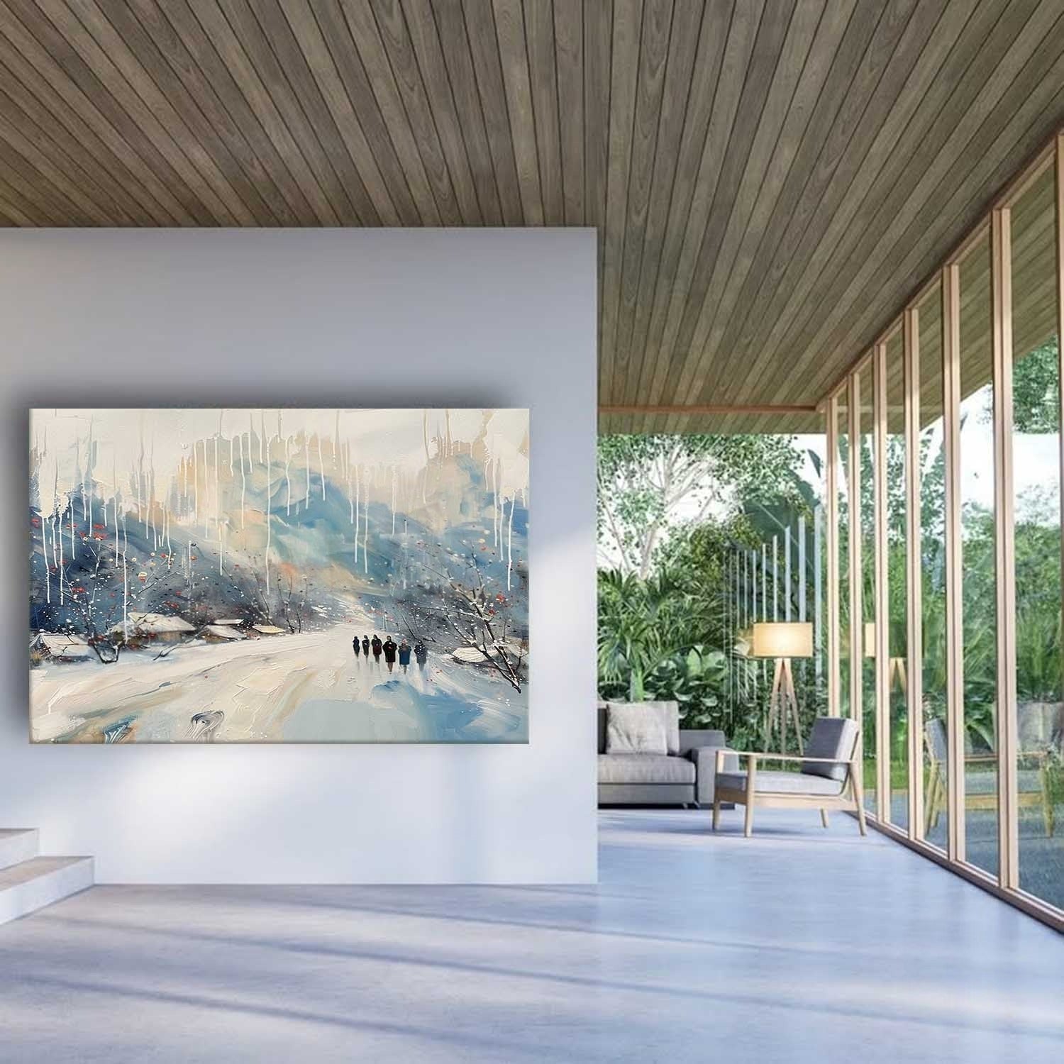 Wall Art Horizontal Winter Village - Neutralighting
