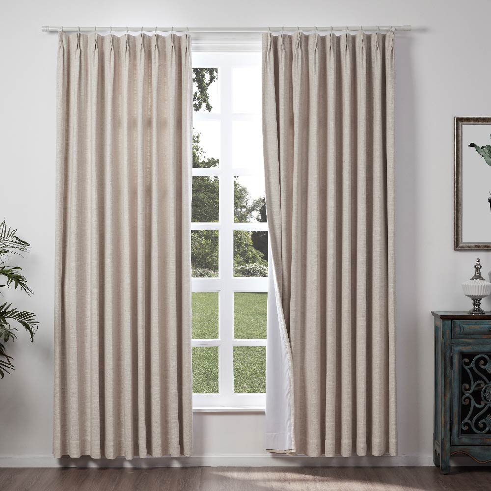 Lily Linen Blackout Curtains & Drapes-Neutral Decor