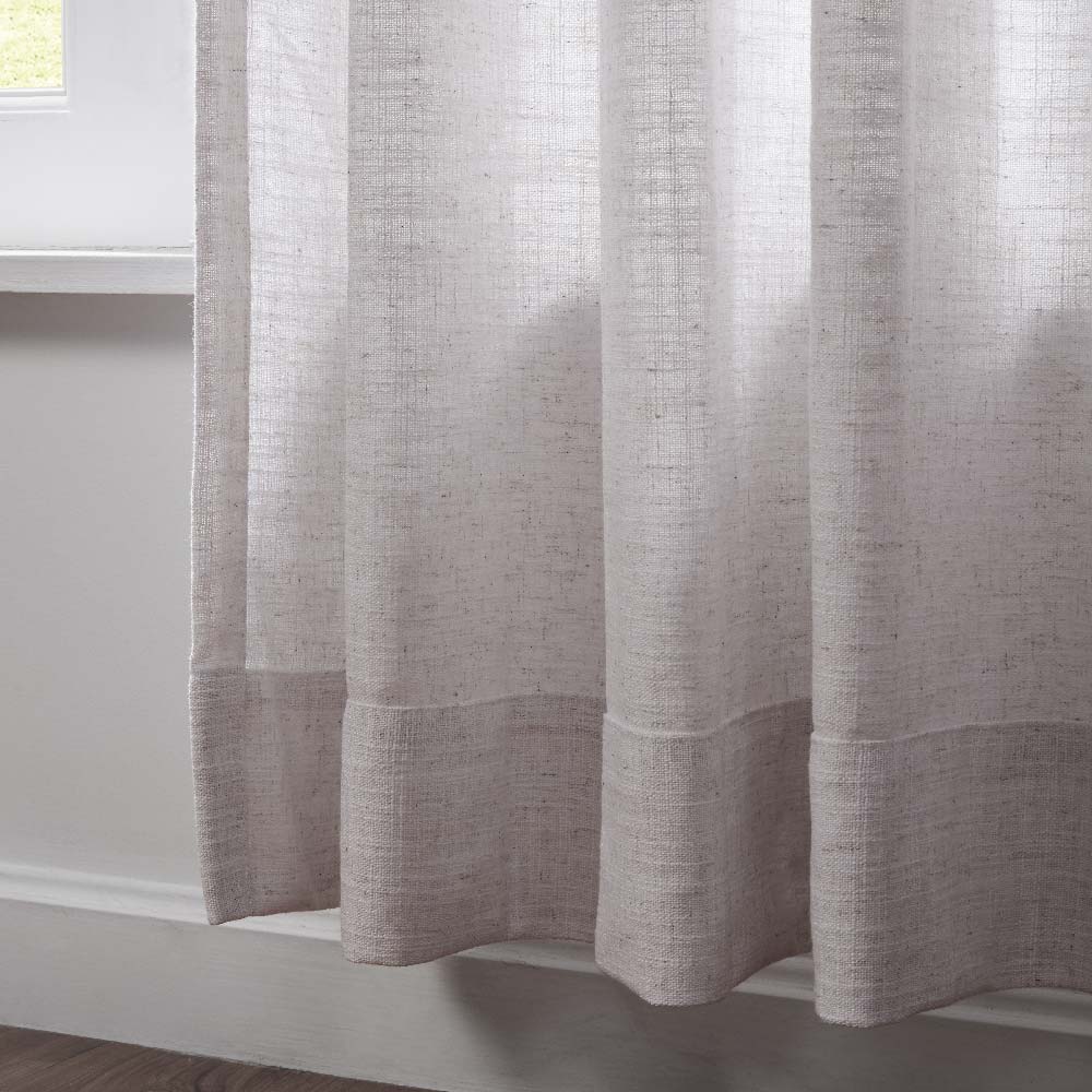 Lily Linen Curtains & Drapes Pleated-Neutral Decor