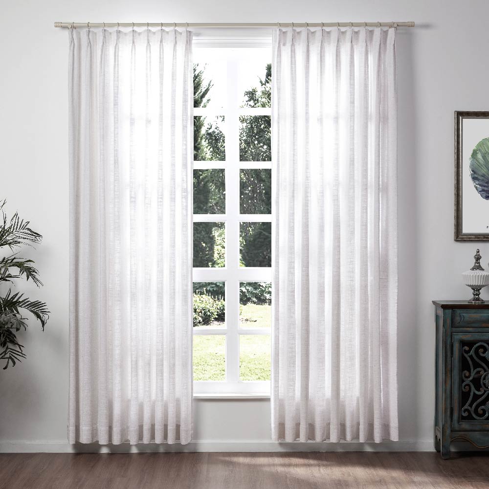 Lily Linen Curtains & Drapes Soft Top-Neutral Decor