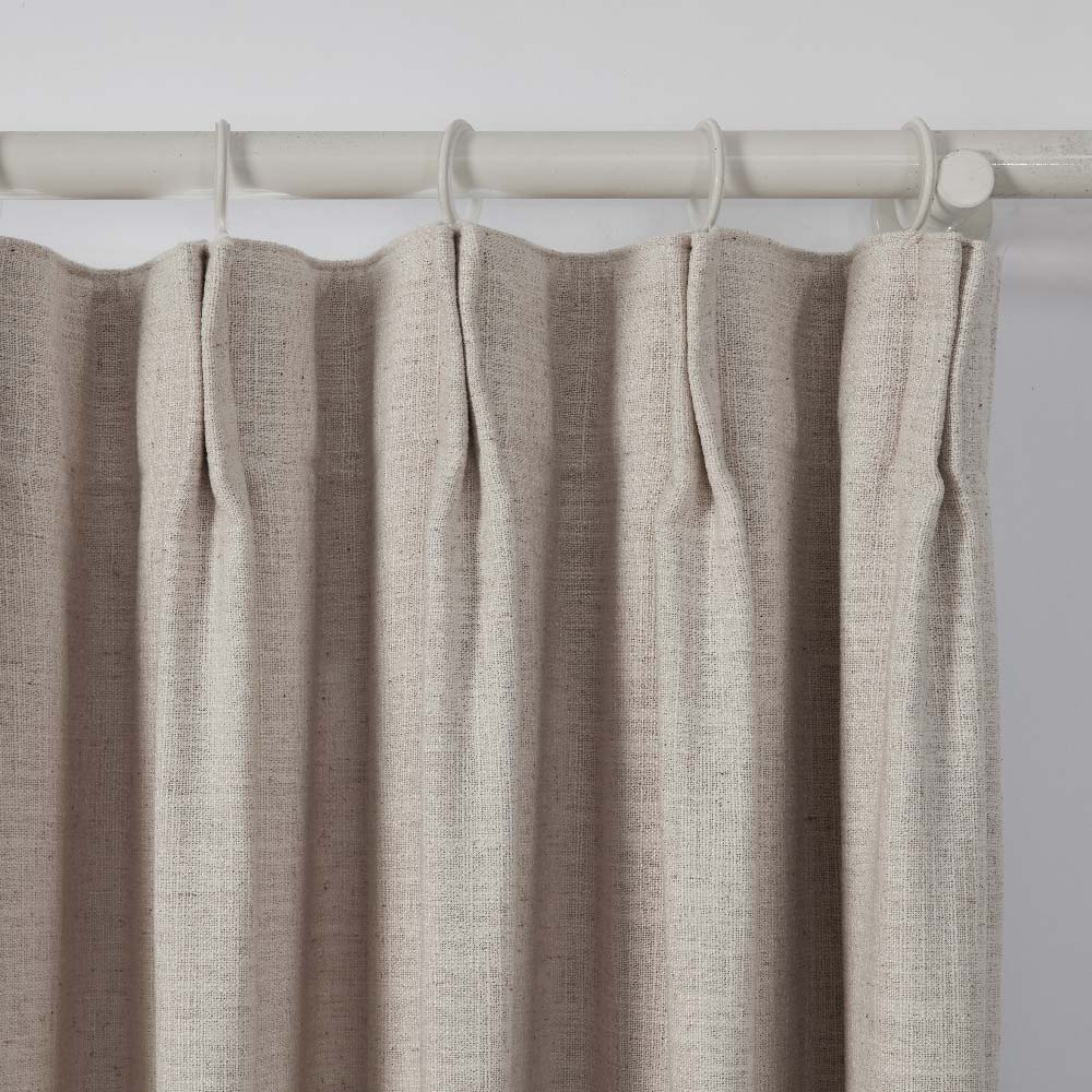 Lily Linen Curtains & Drapes Pleated-Neutral Decor