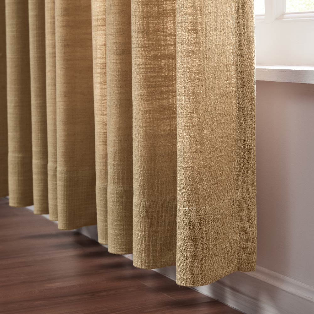 Lily Linen Curtains & Drapes Pleated-Neutral Decor