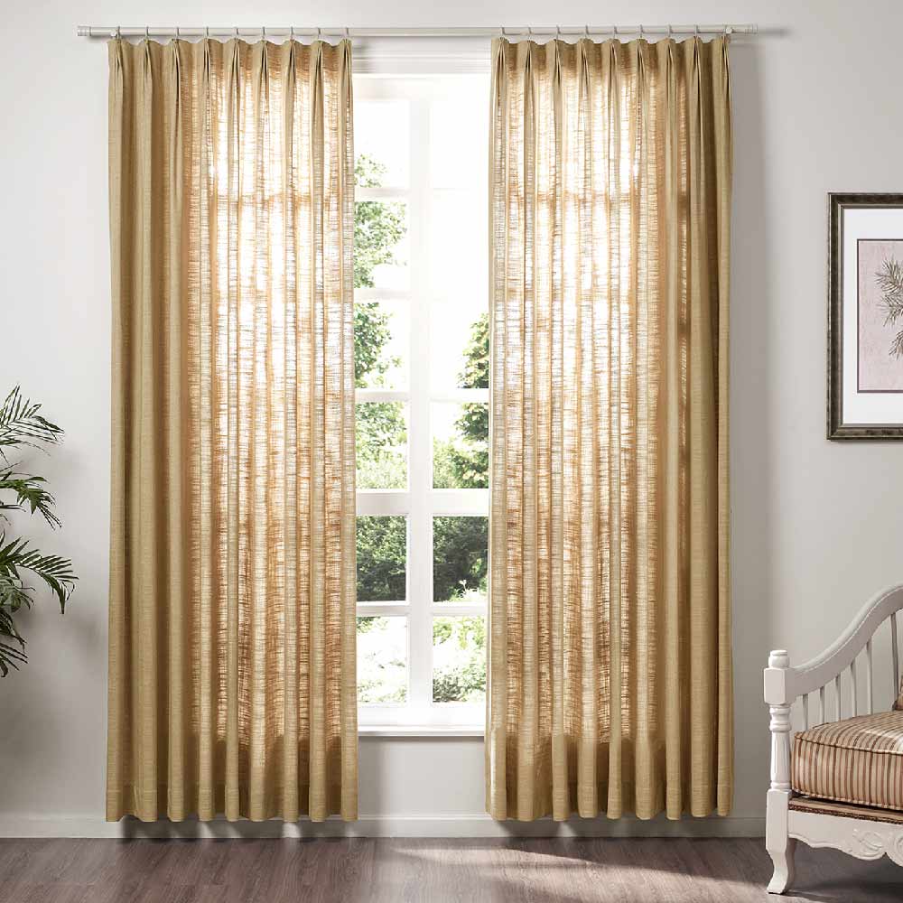 Lily Linen Curtains & Drapes Soft Top-Neutral Decor