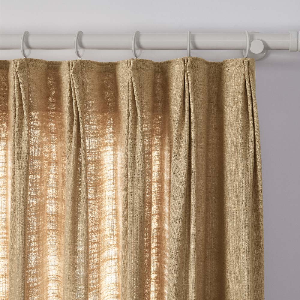Lily Linen Curtains & Drapes Pleated-Neutral Decor