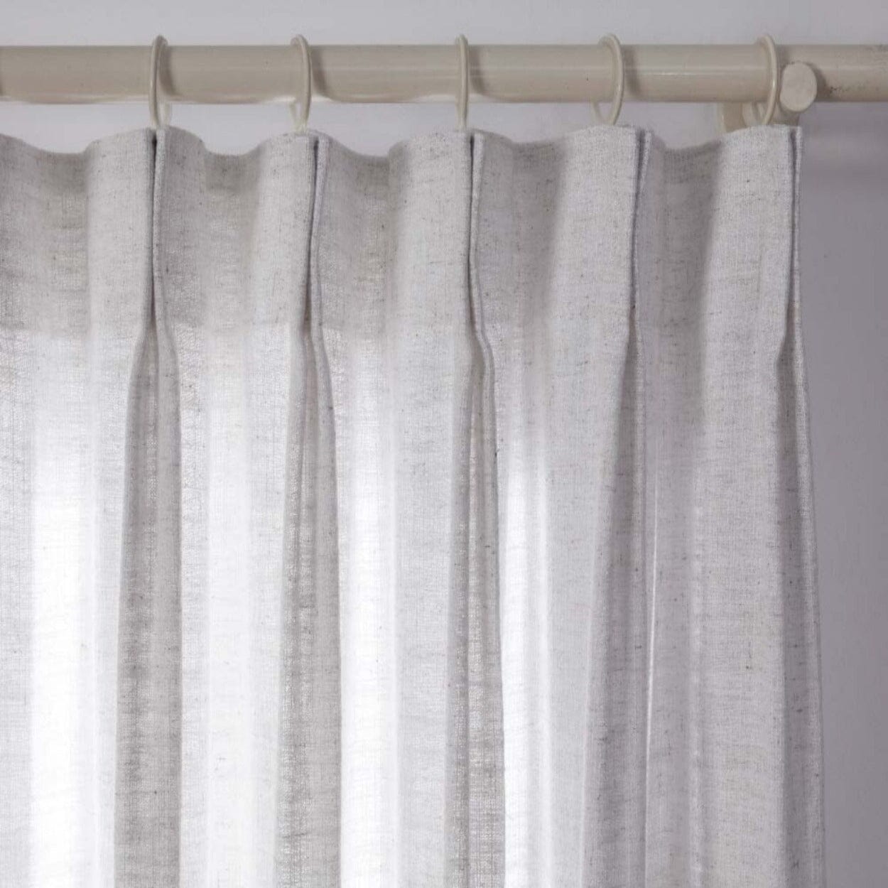 Lily Linen Curtains & Drapes Pleated-Neutral Decor