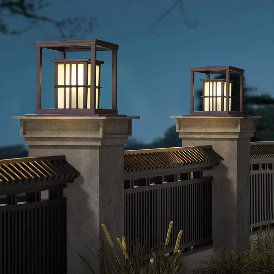 Lyndon Square Modern Style Outdoor Pillar Lights