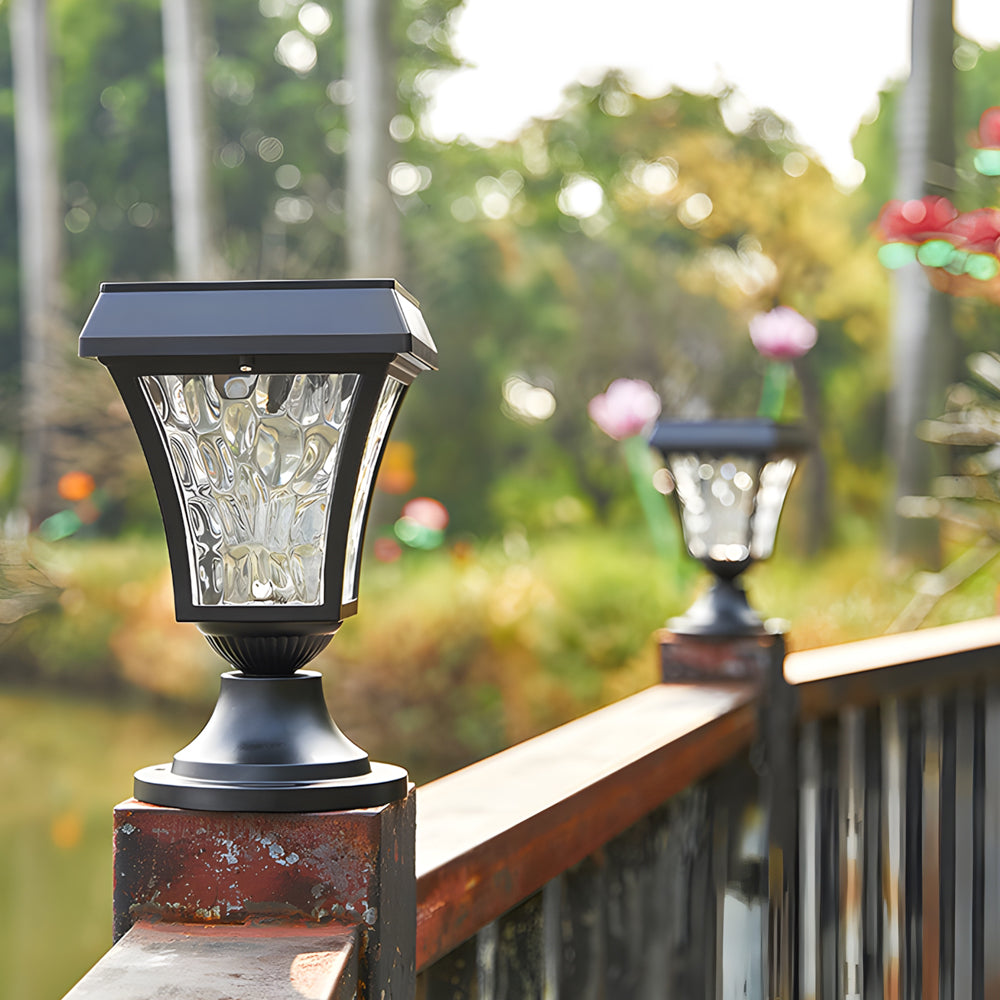 Eri LED Solar Cast Outdoor Pillar Lights