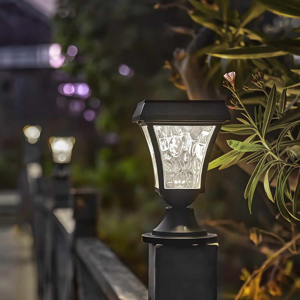 Eri LED Solar Cast Outdoor Pillar Lights
