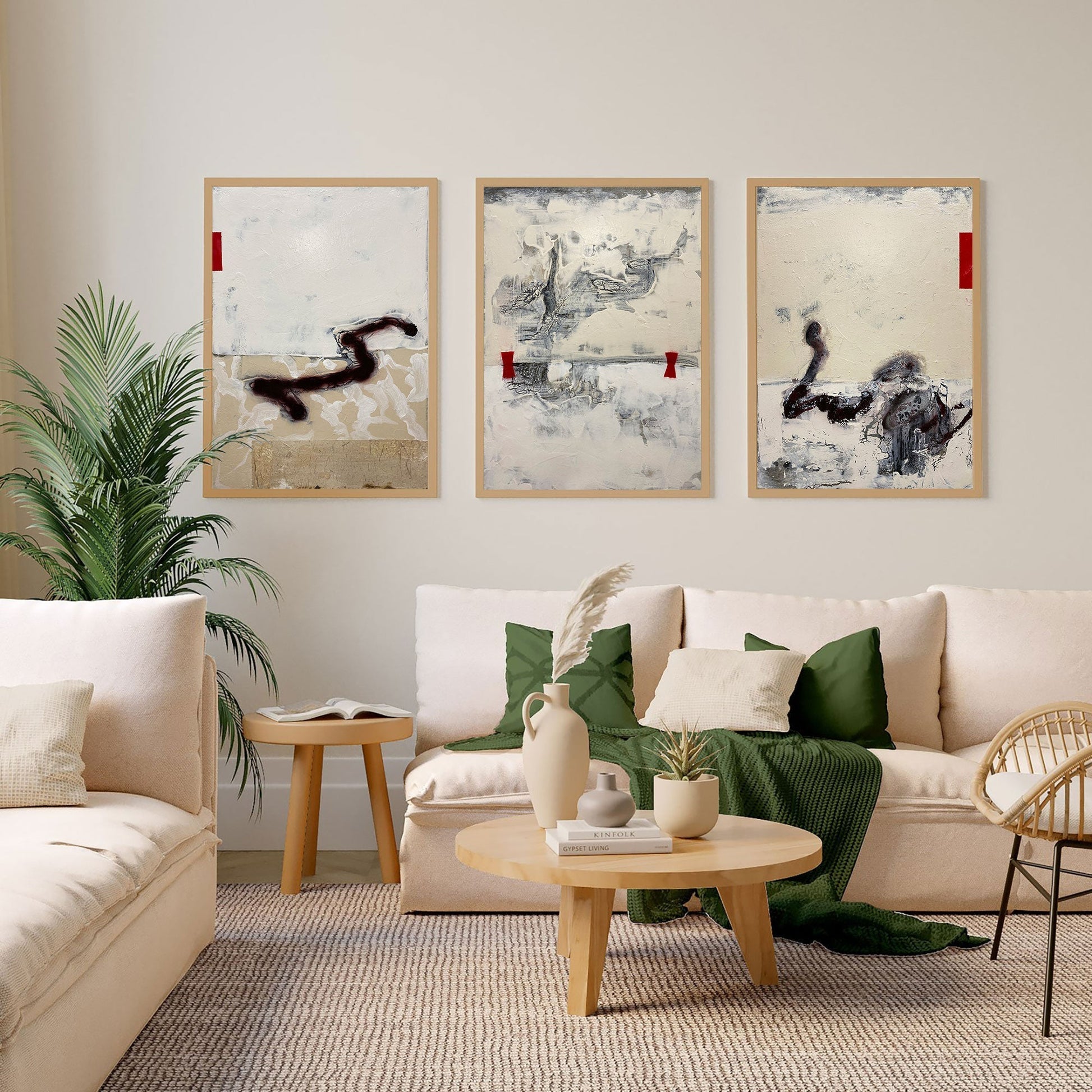 Beige Textured Abstract Art ABAO20 - Neutralighting