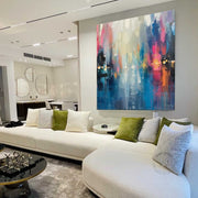 Wall Art Vibrant Abstract City Skyline - Neutralighting