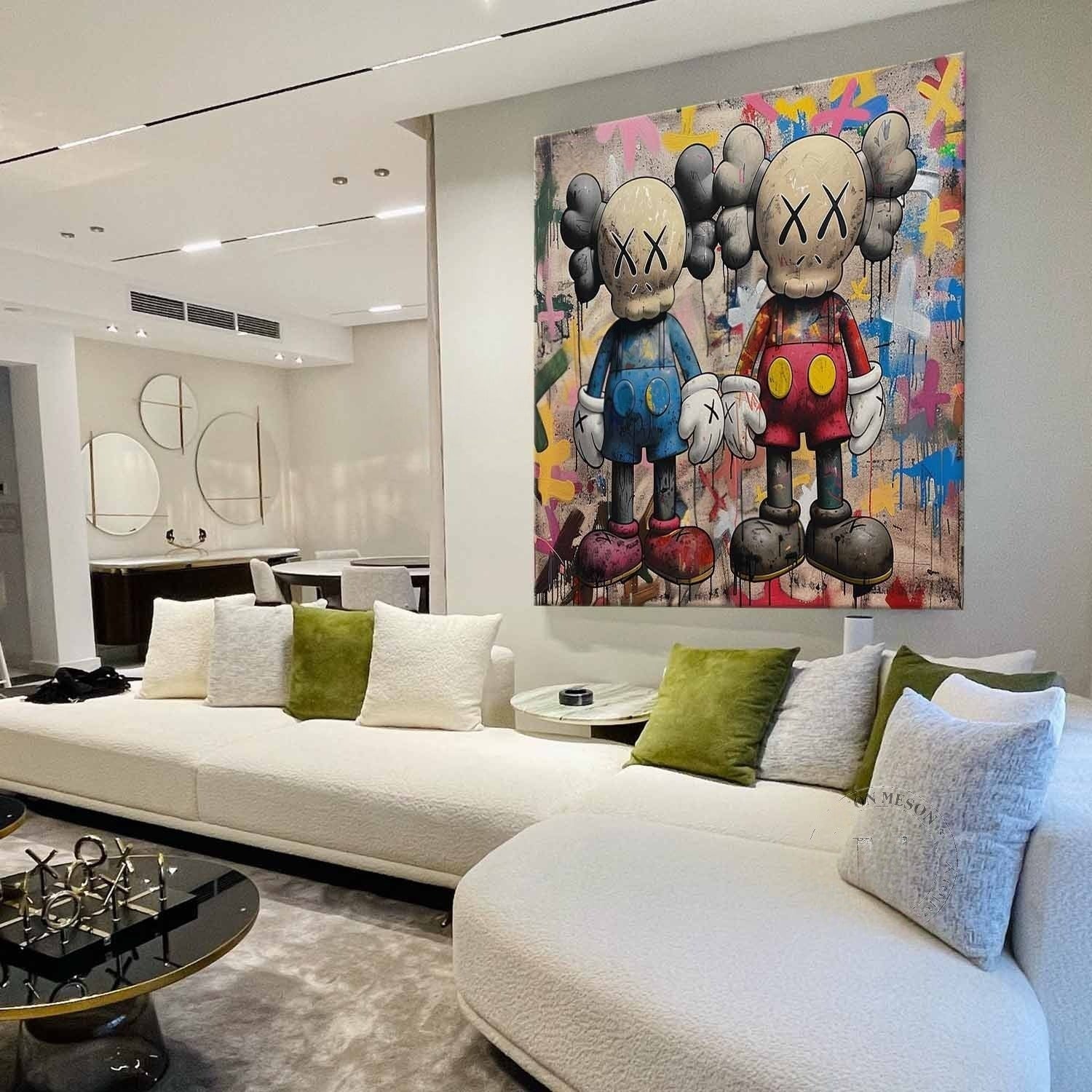 Wall Art Pop Art Graffiti KAWS Companion - Neutralighting
