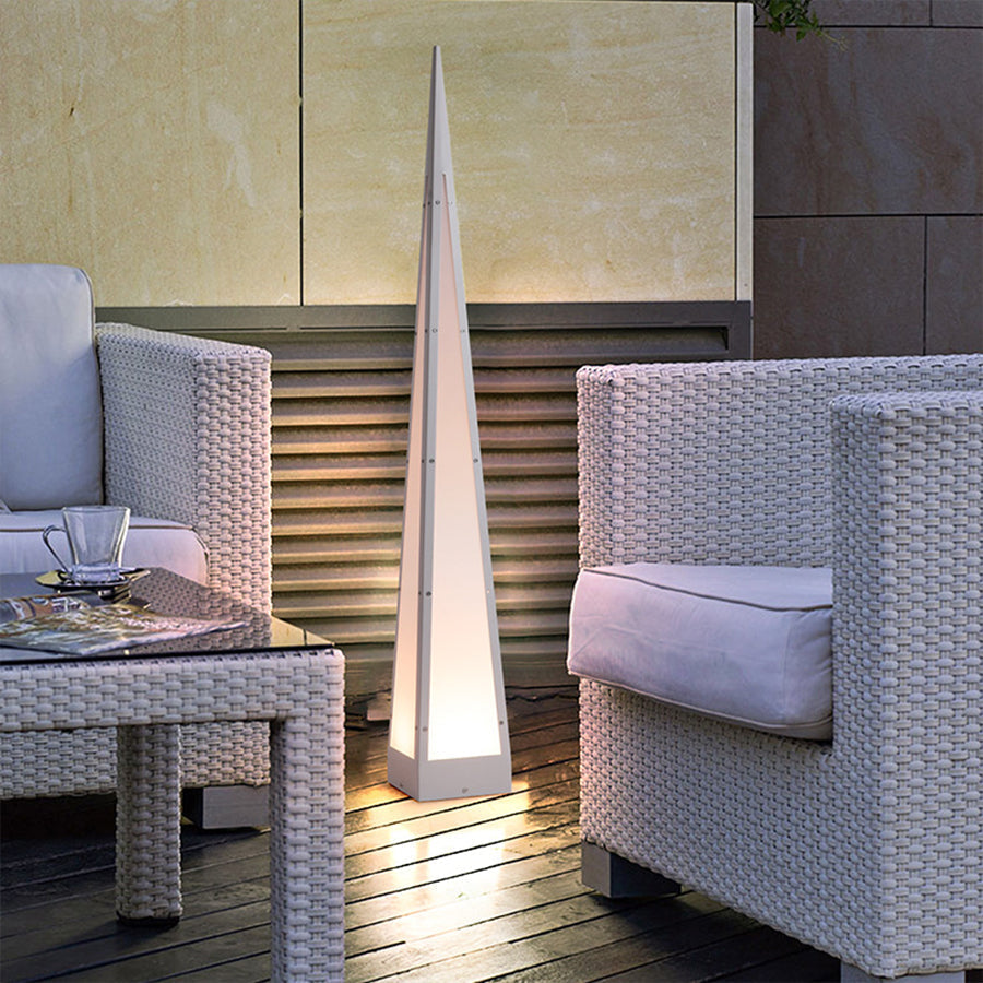 Fremn Geometric Stainless Steel Outdoor Floor Lamp