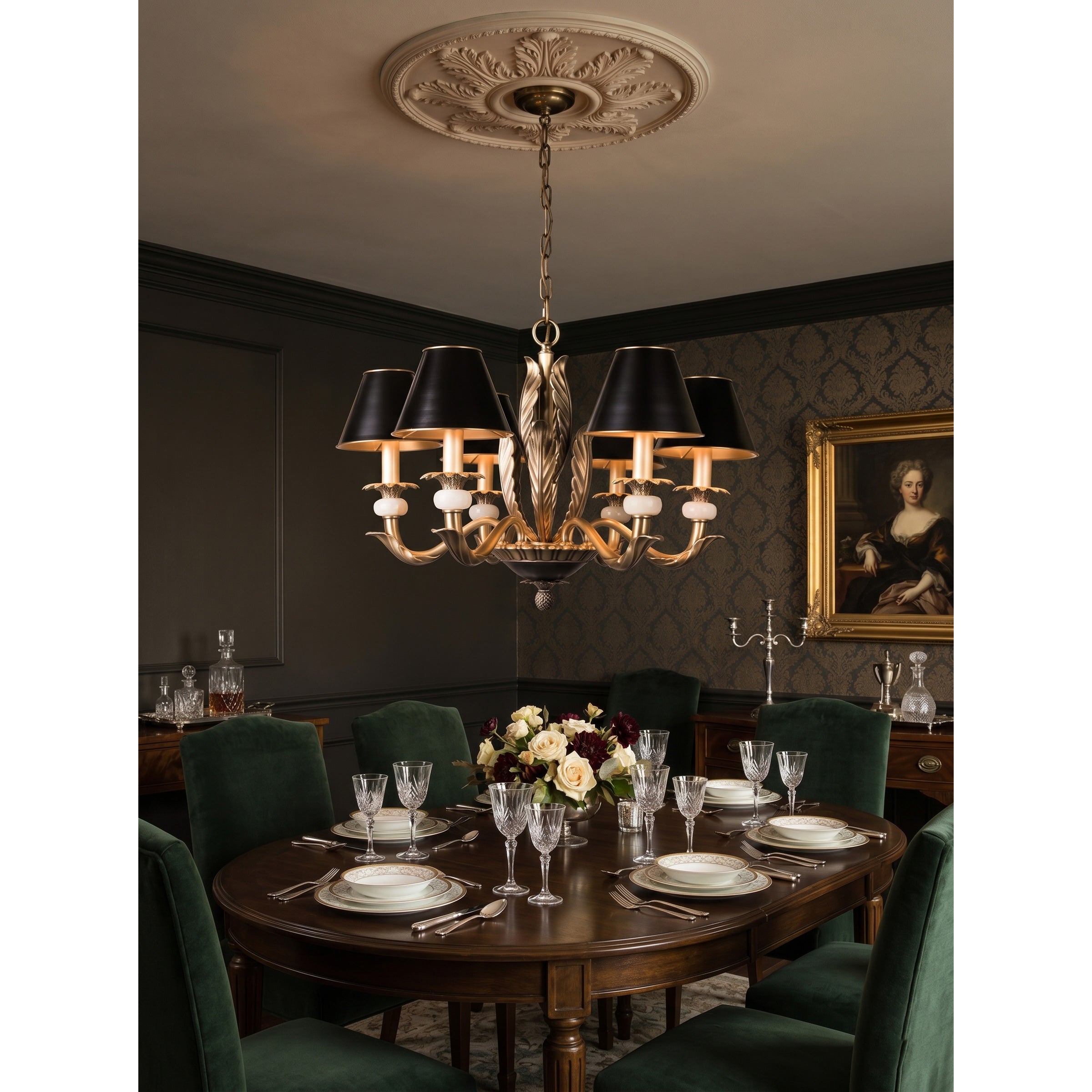 Angled view of the Alicia Chandelier against a neutral white background.