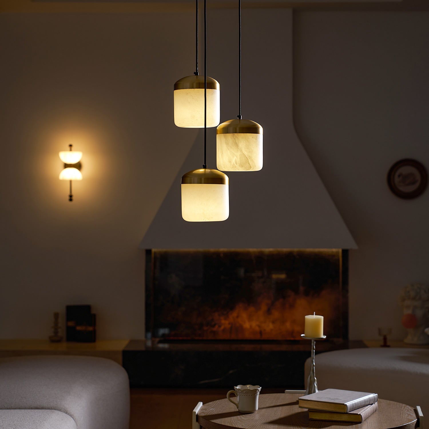The Asta lamp's nickel finish in detail.