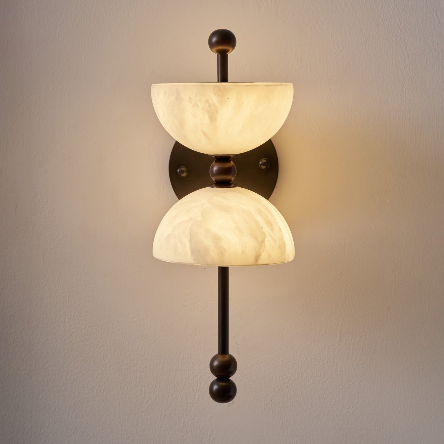 Full product view of the black Lyra Wall Lamp.