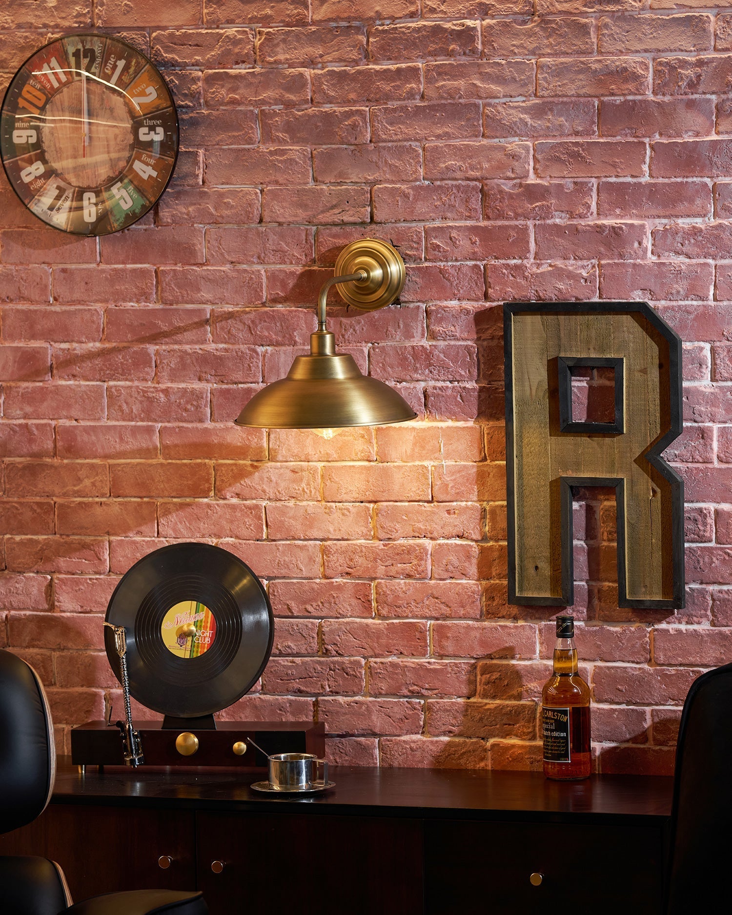 The soft, diffused light from the Aldorno Wall Sconce.