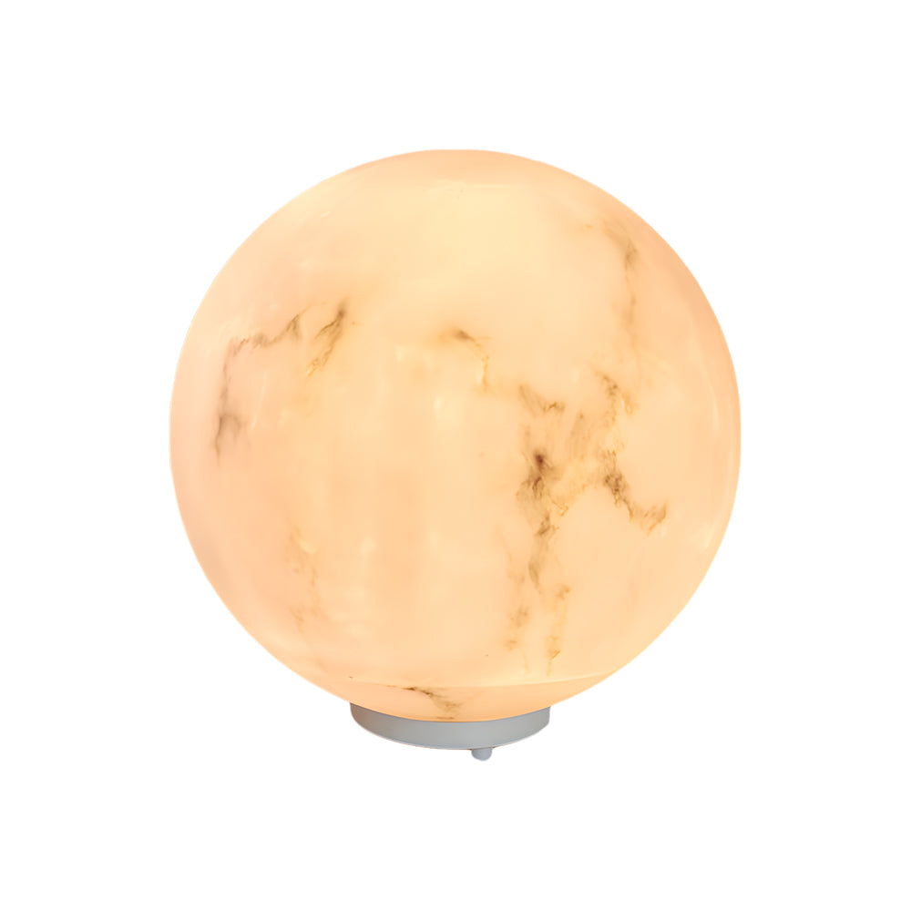 Gle Faux Moon Globe Marble Outdoor Pillar Light