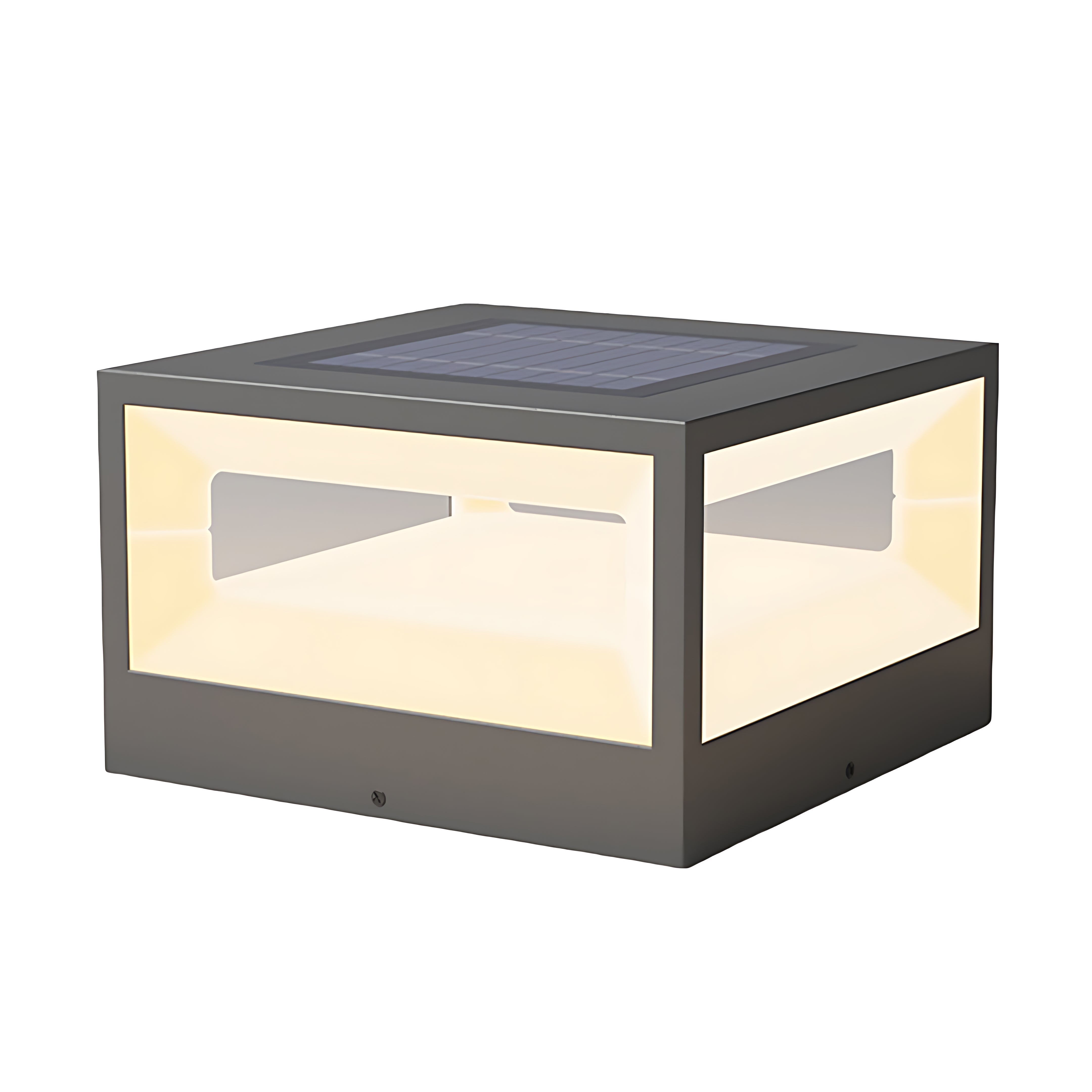 Lolass Hollow Square Stell Outdoor Pillar Light